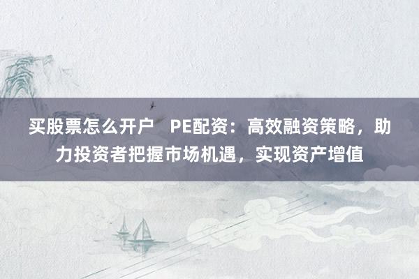 买股票怎么开户   PE配资：高效融资策略，助力投资者把握市场机遇，实现资产增值