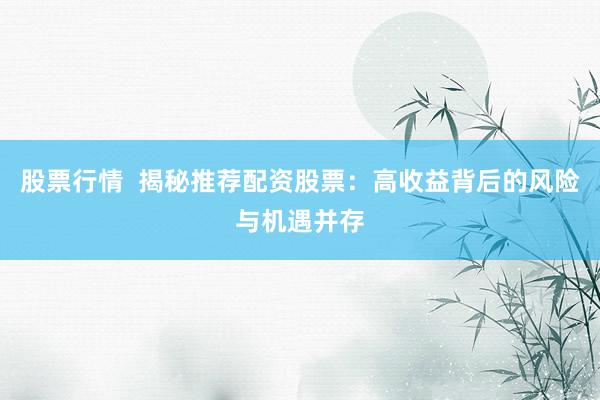 股票行情  揭秘推荐配资股票：高收益背后的风险与机遇并存